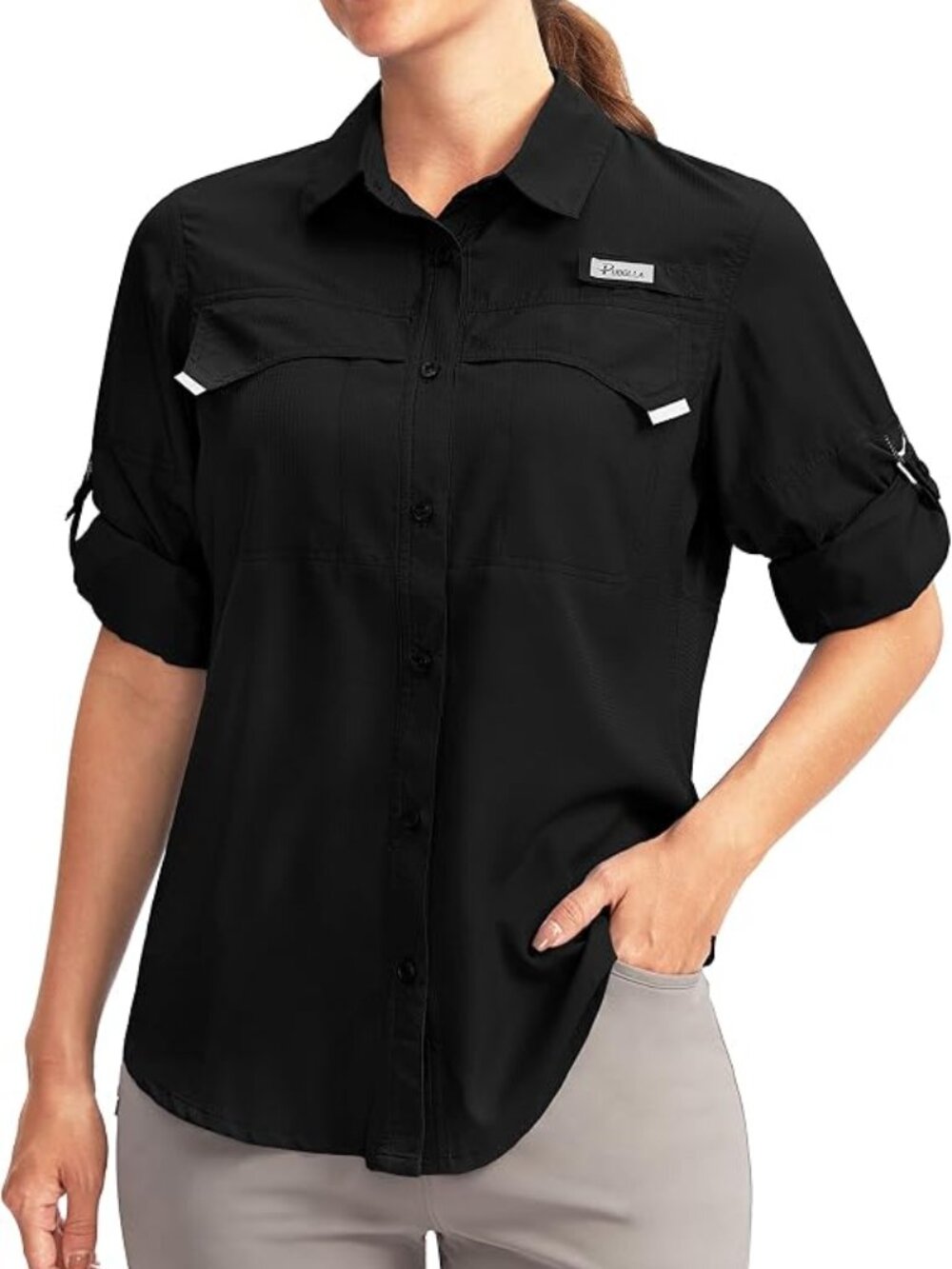 NWT - Women's UPF 50+ Sun Protection Long Sleeve Button Down - Size X-Large